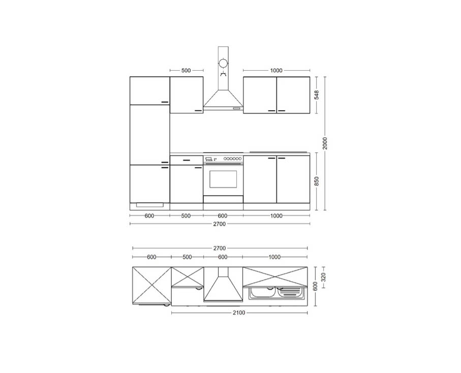 Küchenblock SAMOA mit Geräteset
