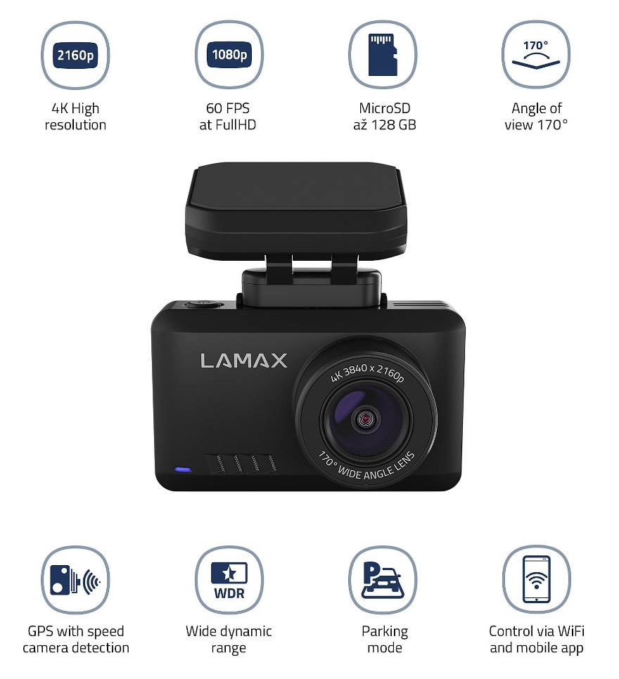 LAMAX T10 Dashcam Display Touchscreen