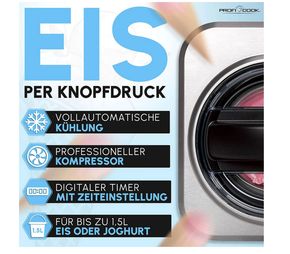 PROFI COOK PC-ICM 1268 Eiscreme-/Joghurt-Maker
