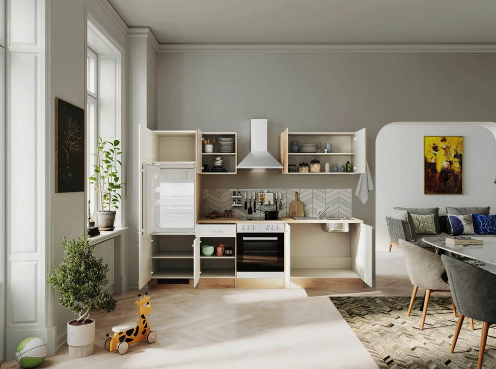 Küchenblock SAMOA mit Geräteset