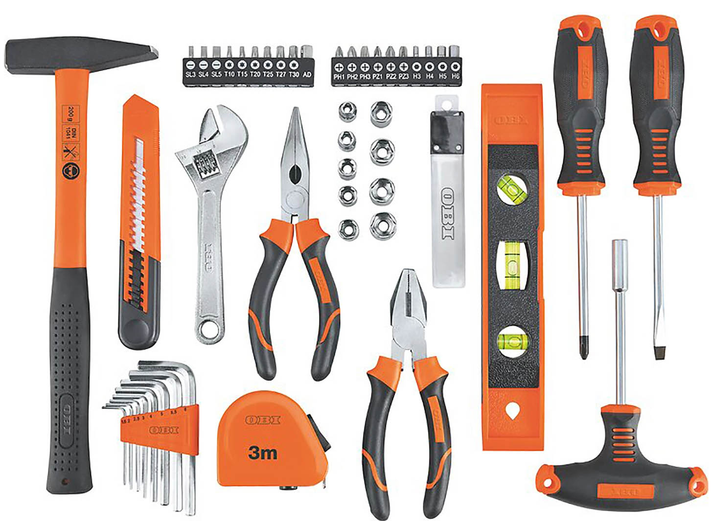 OBI Basic Werkzeug-Set 57-teilig