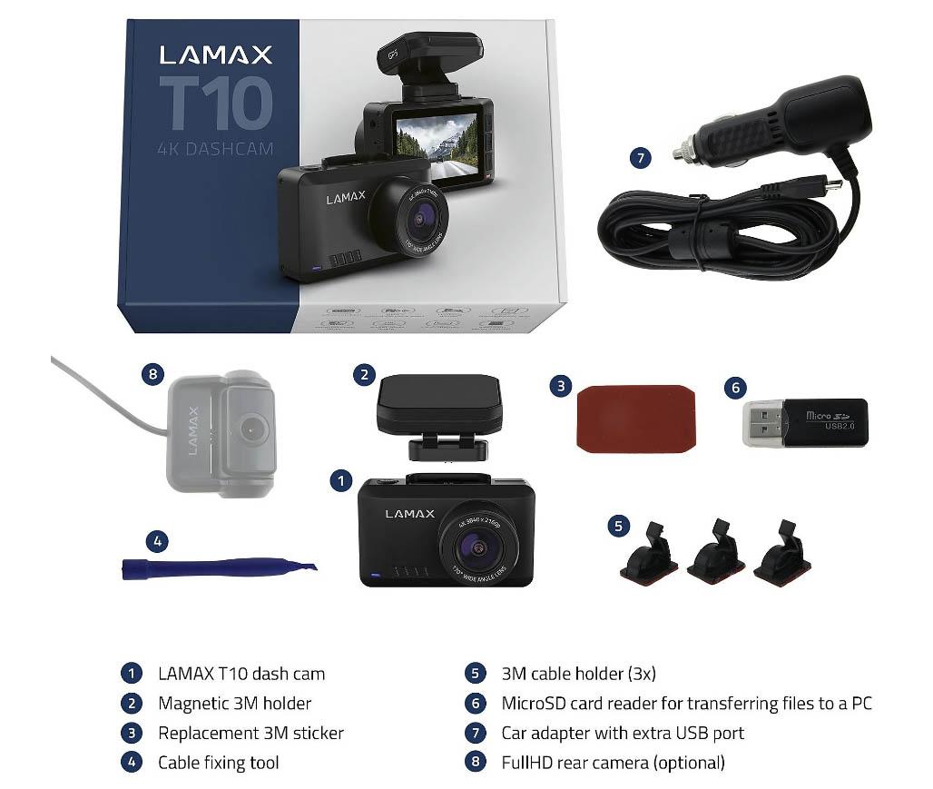 LAMAX T10 Dashcam Display Touchscreen