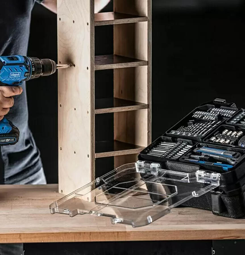 Scheppach IXES 20V Akku-Bohrschrauber-Set C-DTB74/1-X