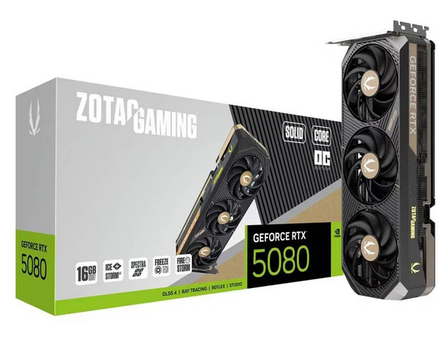 Zotac Gaming GeForce RTX 5080 SOLID Core OC